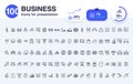 100 Business line icon for presentation. Included icons as Businessman, graph,ÃÂ staff, finance, economy, graph and more.